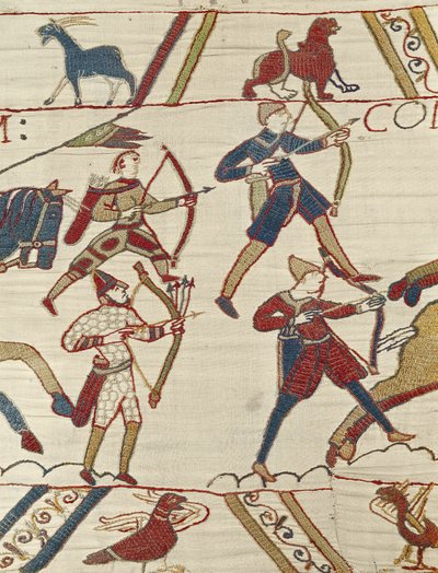 Norman Archers Prepare for Battle Against the English Army, Bayeux Tapestry by Unbekannt Unbekannt